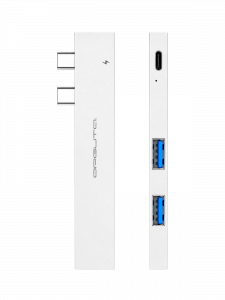 Орбита OT-PCR24 Серебро концентратор USB 2.0 (2*USB+Type-C)